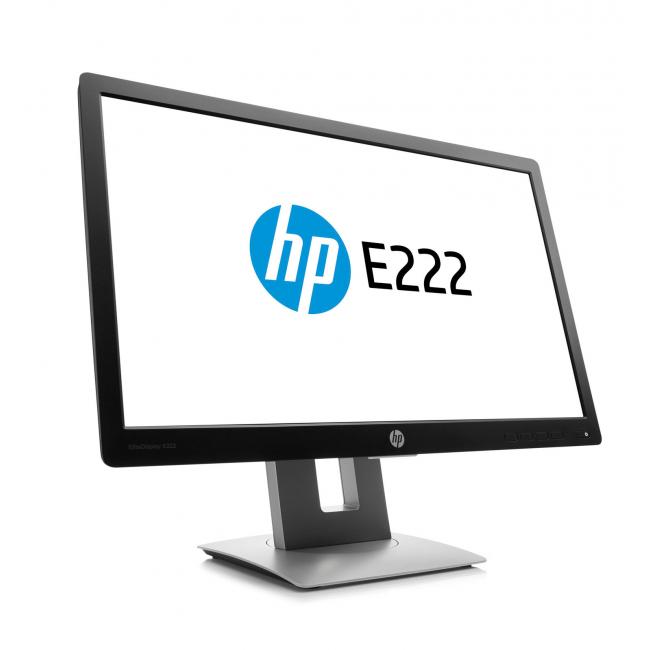 HP EliteDisplay E222 Full HD - Monitor LED de 22 pulgadas, 1080p a 60Hz,  VGA, HDMI, puerto de pantalla, USB 2.0, ángulo de visión de 178 grados