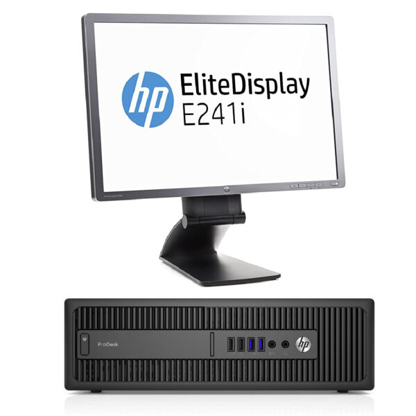 Pack PC + TFT: HP Prodesk 600 G2.  Core i5-6500 3.4 Ghz con 8 Gb de Ram y SSD 512 GB NUEVO + TFT 24"
