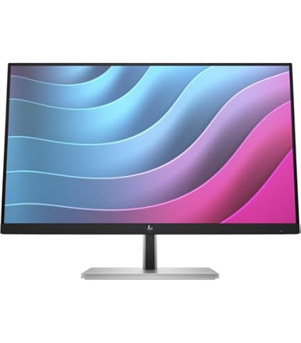 Monitor profesional HP E23 G4 de 23 pulgadas con pantalla Full HD encendida y marcos delgados.