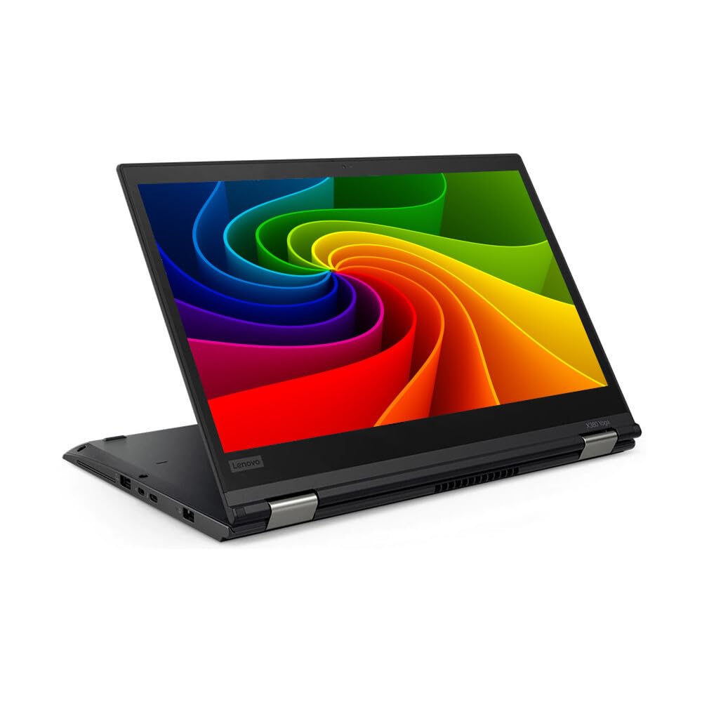 Lenovo Yoga X380 i5 táctil Portátil 2 en 1 Lenovo ThinkPad X380 Yoga en modo tablet con lápiz digital y pantalla táctil desplegada.